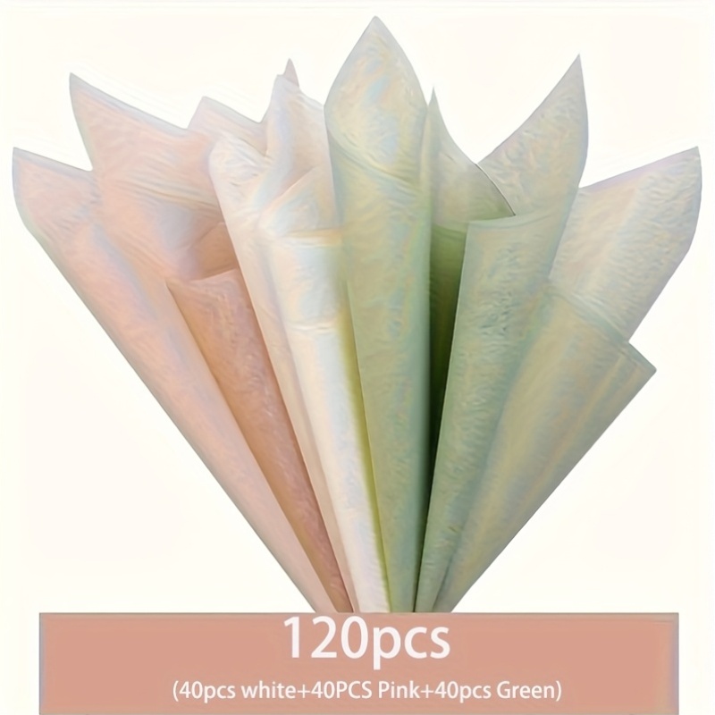 Embellishment Crafts - 120 ชิ้น - กระดาษห่อดอกไม้แบบถอดได้, กระดาษห่อดอกไม้, กระดาษห่อจัดดอกไม้,