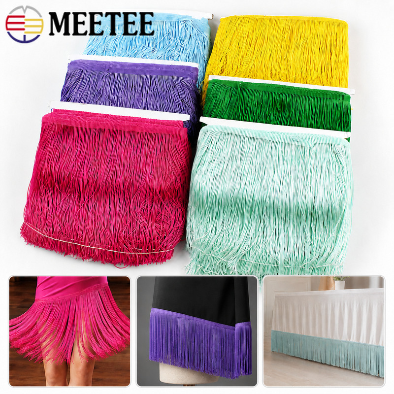 Fringe Ribbon Sewing - พู่ห้อยขนาด 10 ปอนด์ 10-30 ซม. สำหรับตกแต่งชุดลาติน