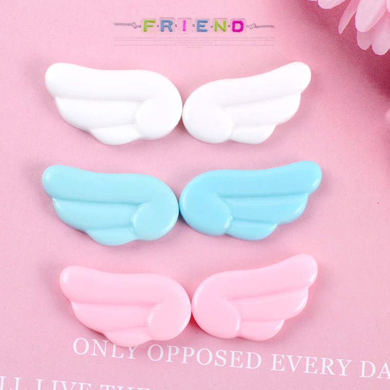 Embellish Craft - 10PCS Kawaiiน่ารักAngel Wings Flatbackเรซิ่นCabochon Scrapbooking Embellishmentโทรศัพท์Deco