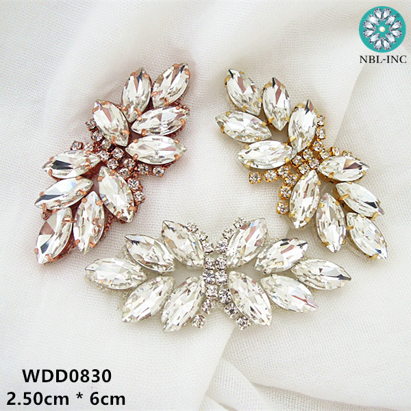 Sew On Rhinestone - พลอยเทียมสีทองสีเงินสำหรับชุดแต่งงานทองคำสีกุหลาบศิลปะการปะติด Ikat Pinggang pengantin WDD0830ชุดแต่งงานแบบ DIY