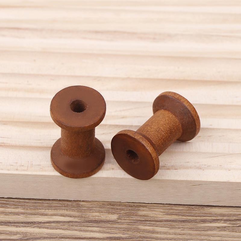 10 PC VINTAGE ไม้ Spools DIY R - Organza Ribbon Spool บทวิจารณ์และราคา