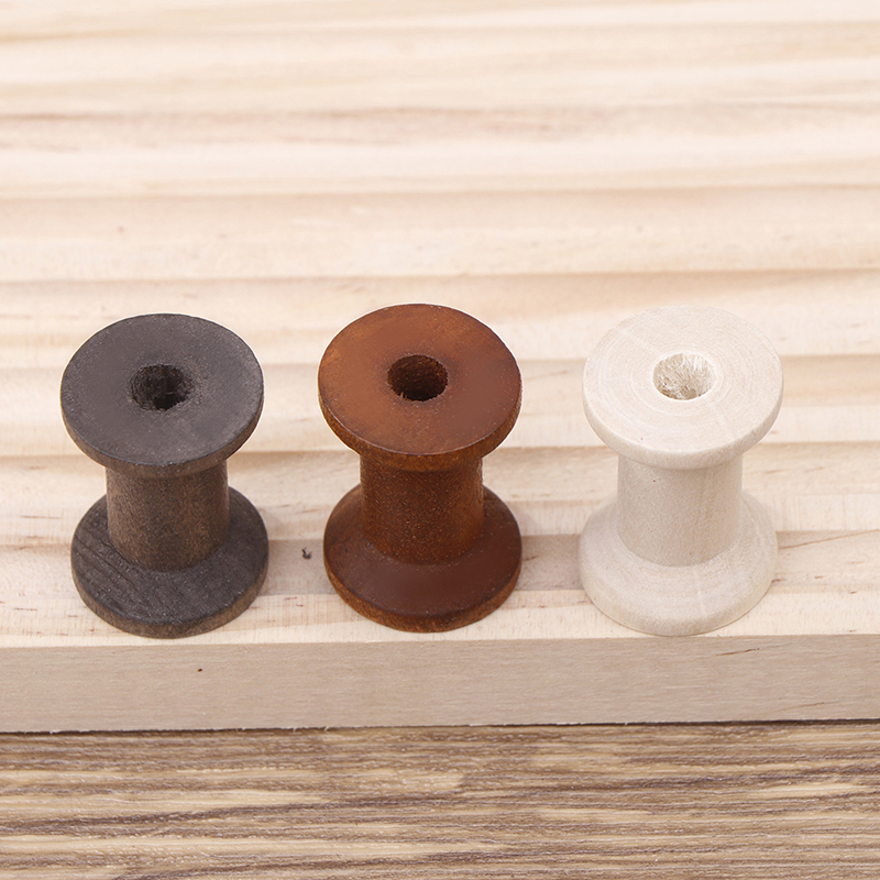 10 PC VINTAGE ไม้ Spools DIY R - Organza Ribbon Spool บทวิจารณ์และราคา