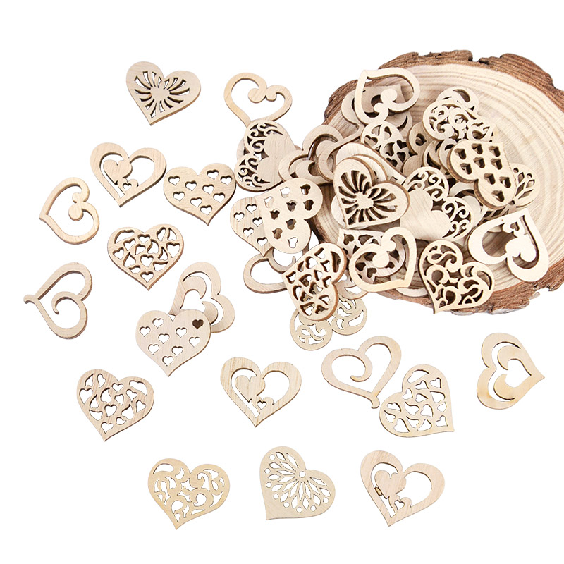 50/100pcs Hollowed รูปแบบหัวใจ - Embellish Craft บทวิจารณ์และราคา