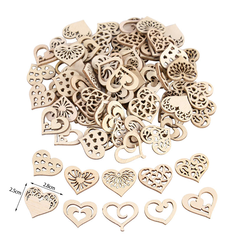 50/100pcs Hollowed รูปแบบหัวใจ - Embellish Craft บทวิจารณ์และราคา