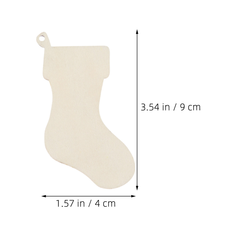 ถุงเท้าคริสต์มาสไม้แกะสลัก 10  - Christmas Craft Embellishment บทวิจารณ์และราคา