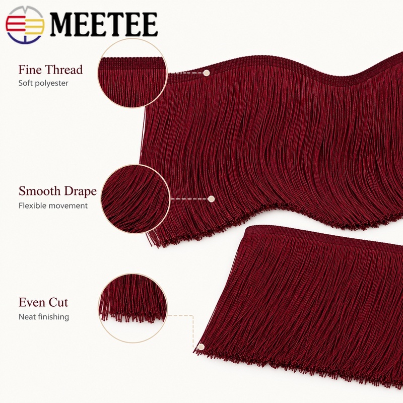 ริบบิ้นโพลีเอสเตอร์สีแดงขนาด 5 - Fringe Ribbon Sewing บทวิจารณ์และราคา