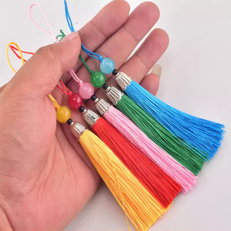 พู่ไหมพรมทำมือเนื้อนุ่ม 5/10/2 - Beaded Trim Fringe บทวิจารณ์และราคา