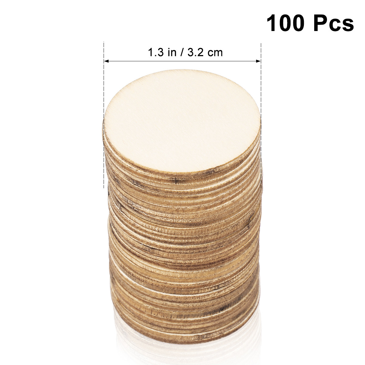ชิ้นงานไม้กลมสำหรับงานฝีมือ 10 - Christmas Craft Embellishment บทวิจารณ์และราคา