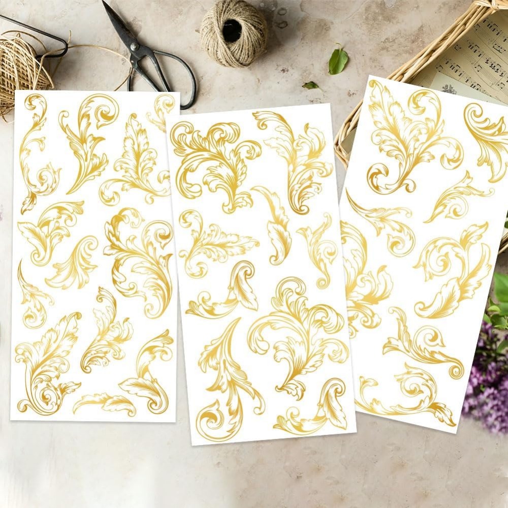 3 ชิ้น/เซ็ต Damask RUB บนโอนสํ - Embellishment Crafts บทวิจารณ์และราคา