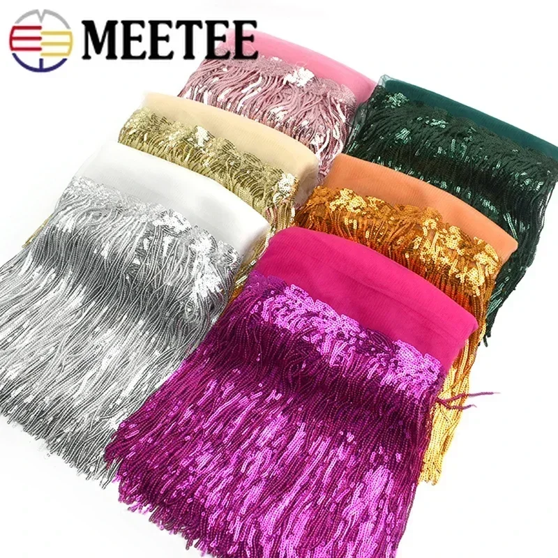 2/5/10หลาเลื่อมปักขอบพู่ประดับ - Beaded Trim Fringe บทวิจารณ์และราคา