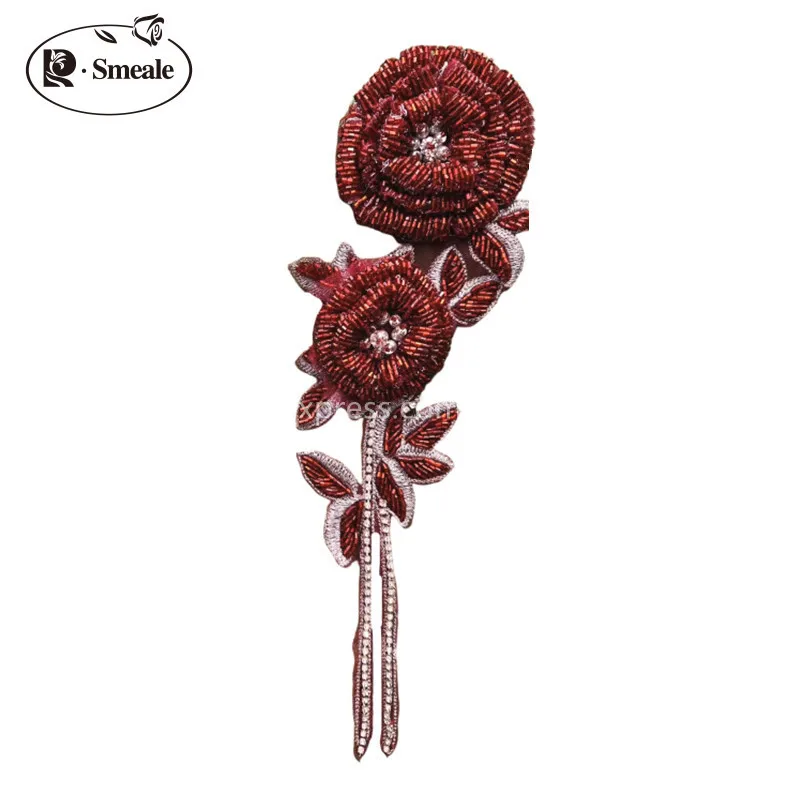 ดอกไม้ประดับหน้าอกรูปดอกกุหลาบ - Applique Patch Flower บทวิจารณ์และราคา