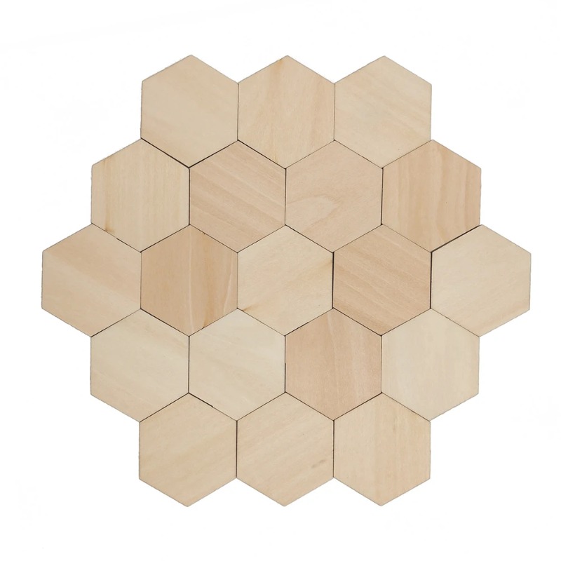 แผ่นไม้หกเหลี่ยมขนาด 10-120 มม - Embellish Craft บทวิจารณ์และราคา