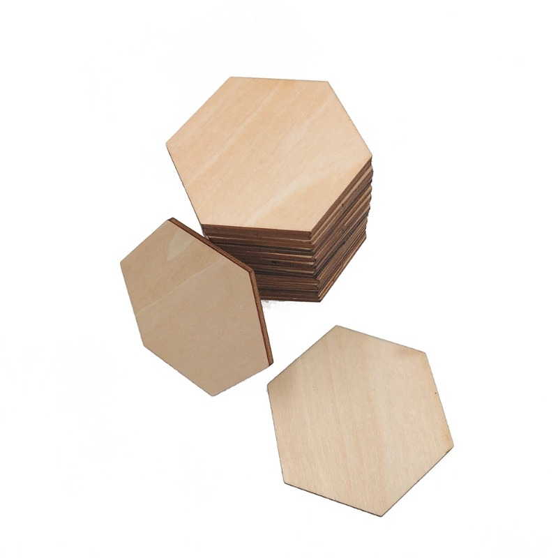 แผ่นไม้หกเหลี่ยมขนาด 10-120 มม - Embellish Craft บทวิจารณ์และราคา