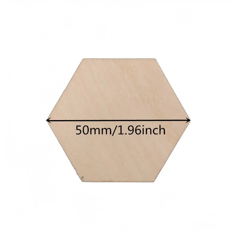 แผ่นไม้หกเหลี่ยมขนาด 10-120 มม - Embellish Craft บทวิจารณ์และราคา