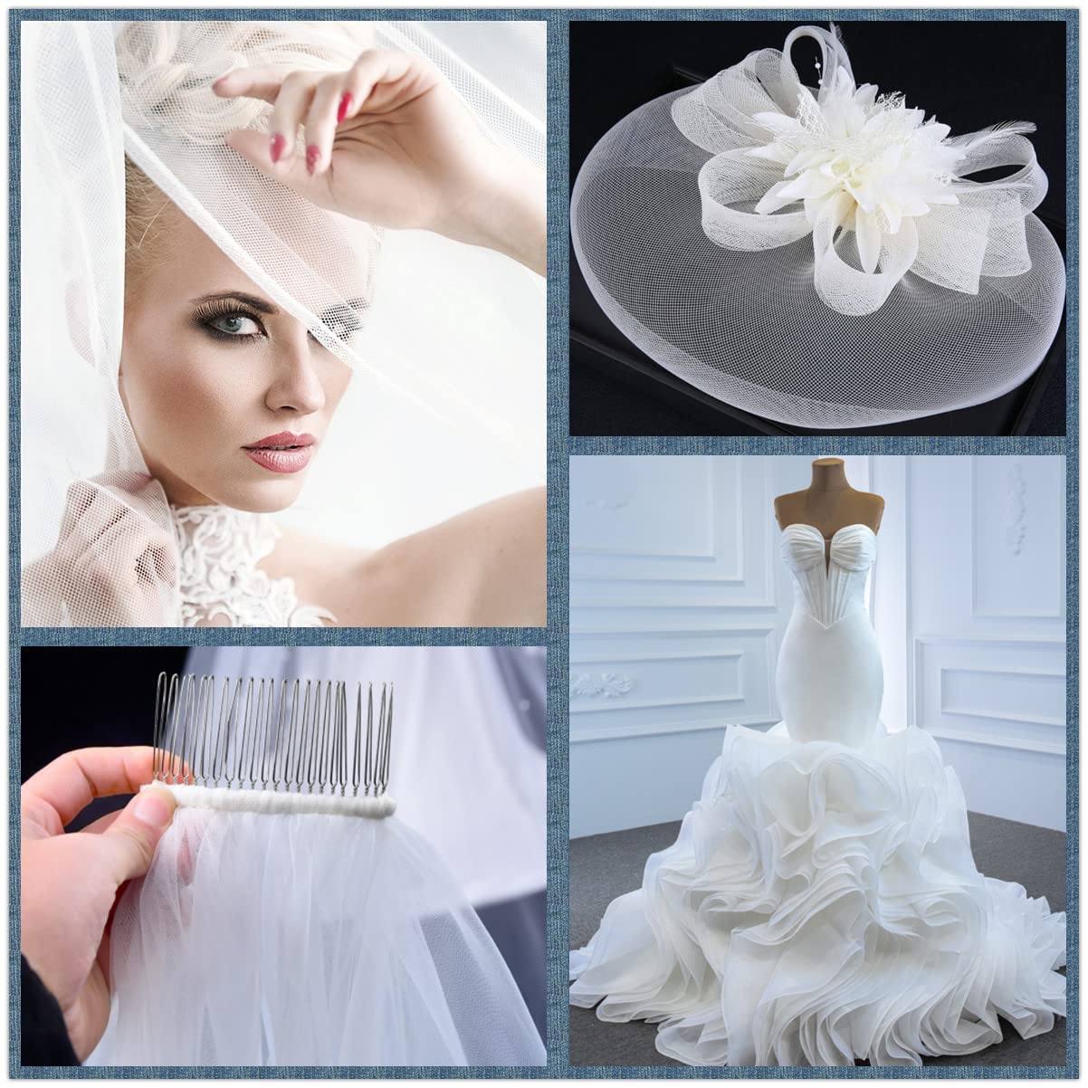 1-10 ซม.แบนธรรมดาแข็งแข็ง Crin - Crystal Mesh Fabric บทวิจารณ์และราคา