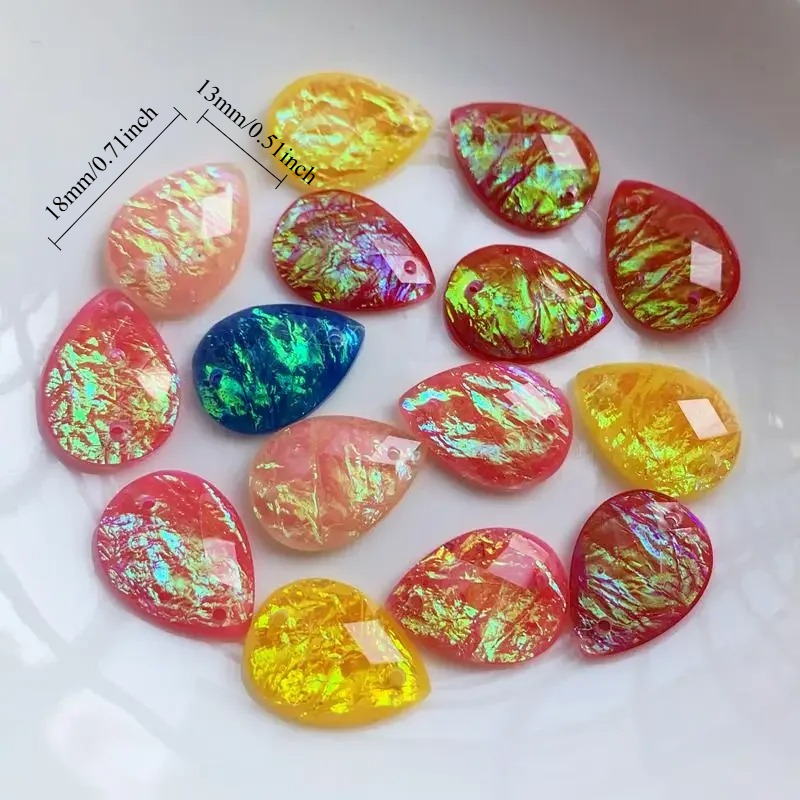15 ชิ้น 13*18 มม. รูปทรงหยดน้ำ - Sew On Rhinestone บทวิจารณ์และราคา