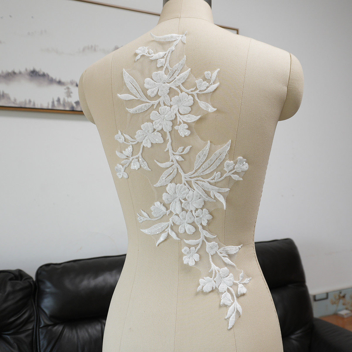 ผ้าปะติดลายดอกไม้สีขาวประดับเล - Embellish Craft บทวิจารณ์และราคา