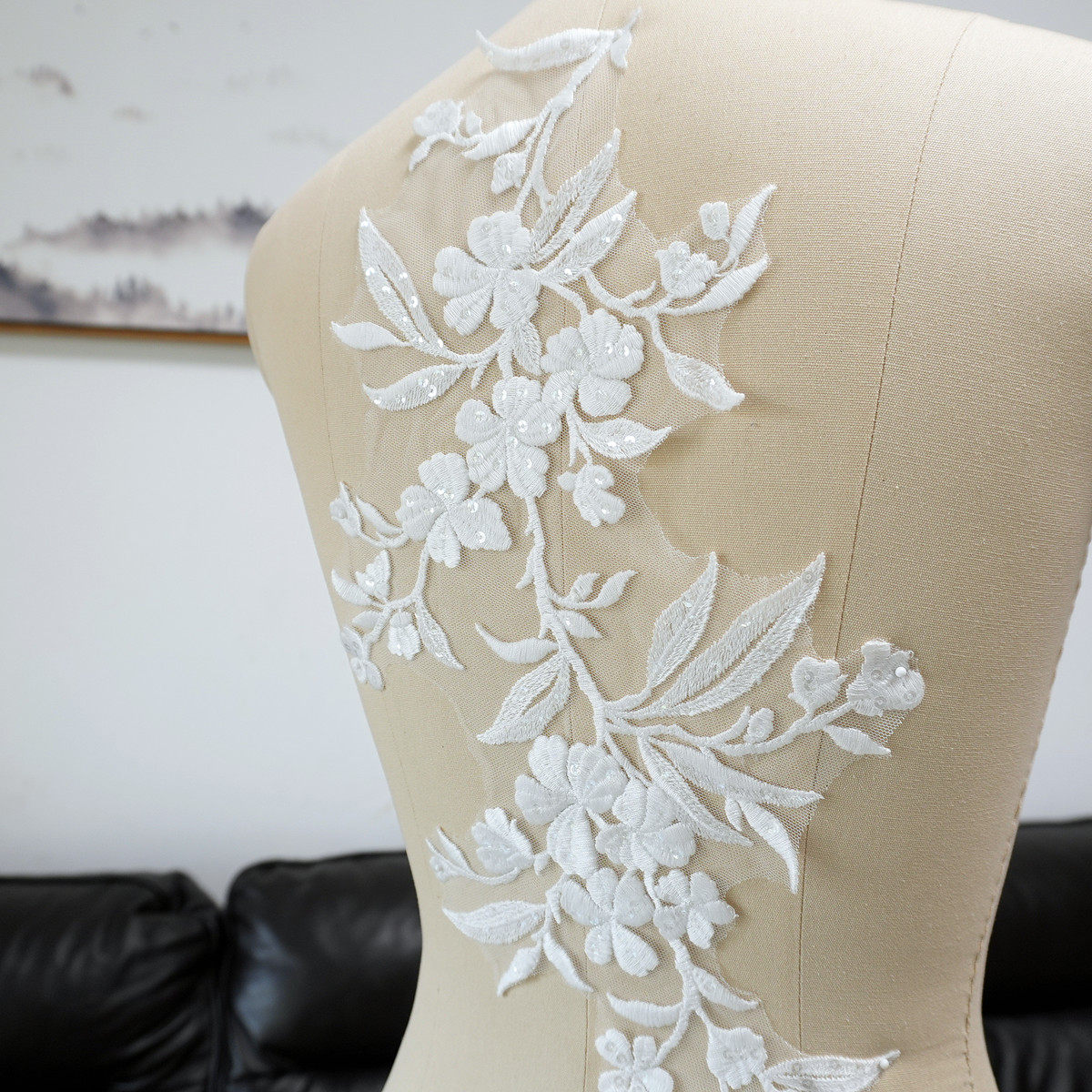 ผ้าปะติดลายดอกไม้สีขาวประดับเล - Embellish Craft บทวิจารณ์และราคา