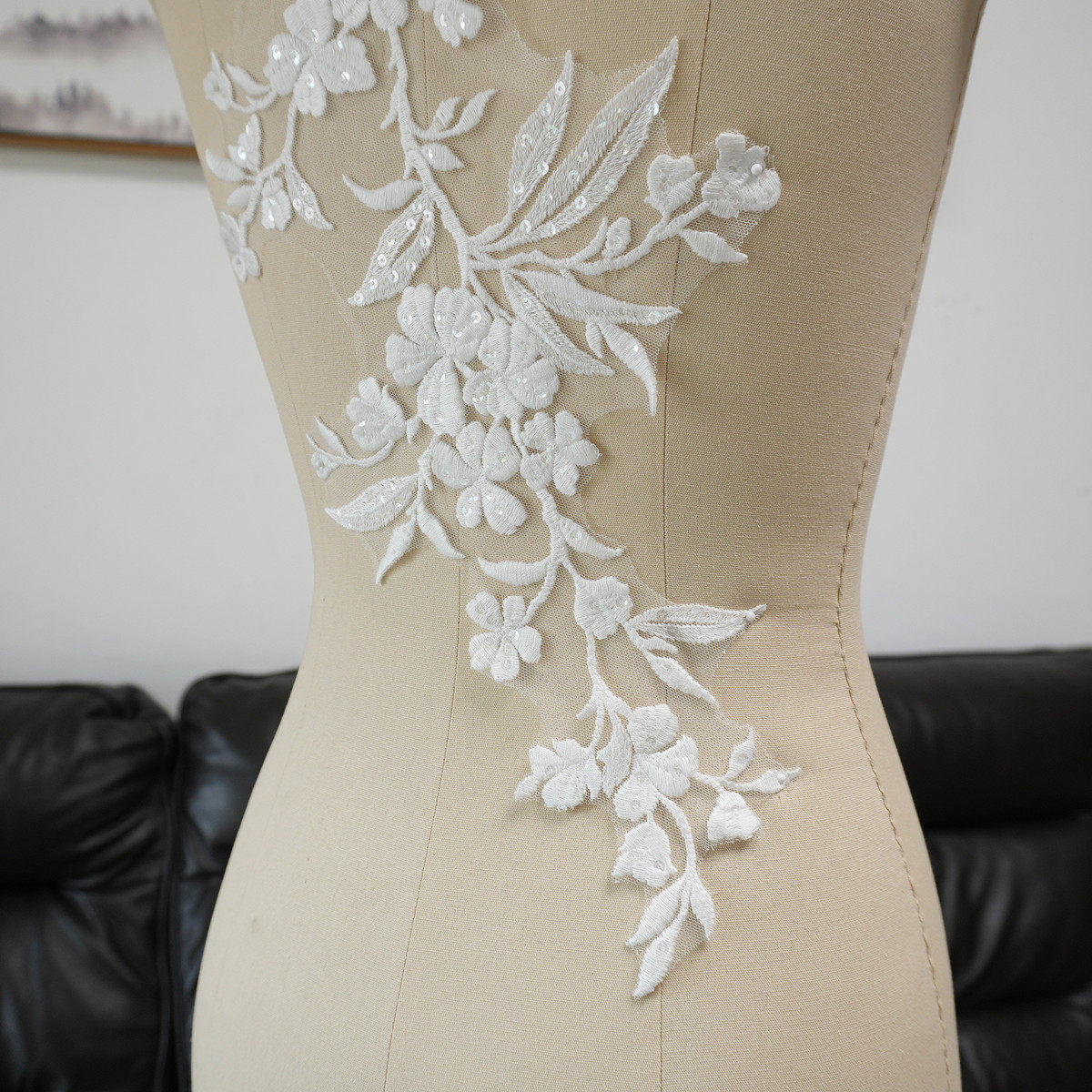 ผ้าปะติดลายดอกไม้สีขาวประดับเล - Embellish Craft บทวิจารณ์และราคา