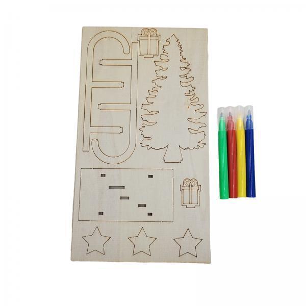 3 ชิ้นงานฝีมือไม้ DIY ตกแต่งต้ - Christmas Craft Embellishment บทวิจารณ์และราคา